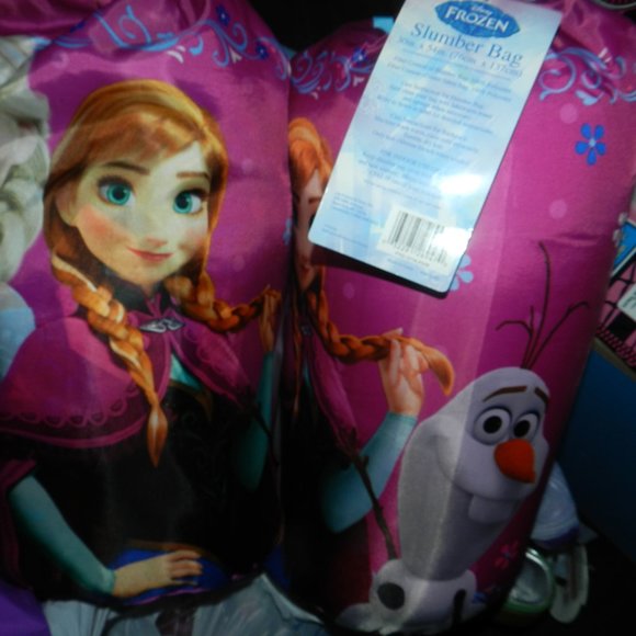 Frozen Elsa & Anna Pink Indoor Sleeping Slumber Bag RARE Discontinued NWT/NEW! - Picture 9 of 15